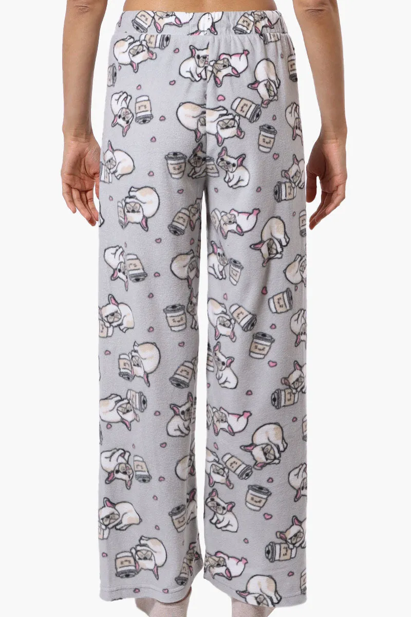 Canada Weather Gear Dog Pattern Wide Leg Pajama Pants - Grey sold by Fairweather product image thumbnail 3