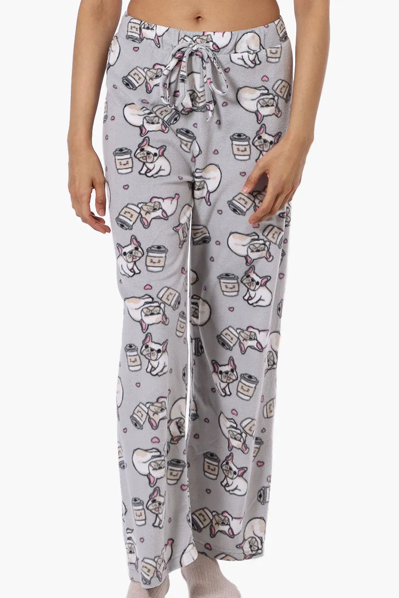 Canada Weather Gear Dog Pattern Wide Leg Pajama Pants - Grey sold by Fairweather