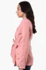 Fahrenheit Belted Double Breasted Lightweight Jacket - Pink sold by Fairweather