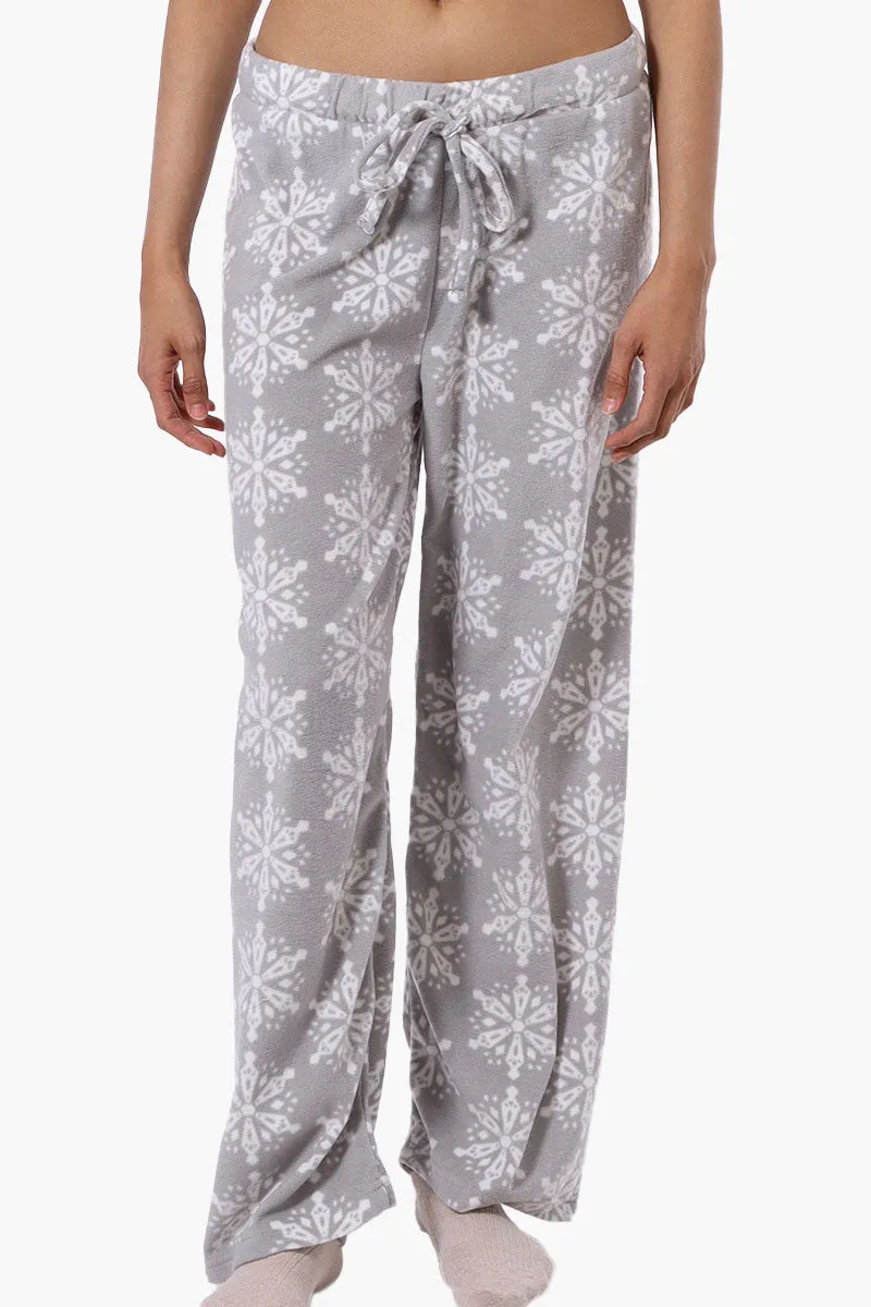Canada Weather Gear Snowflake Pattern Wide Leg Pajama Pants - Grey sold by Fairweather