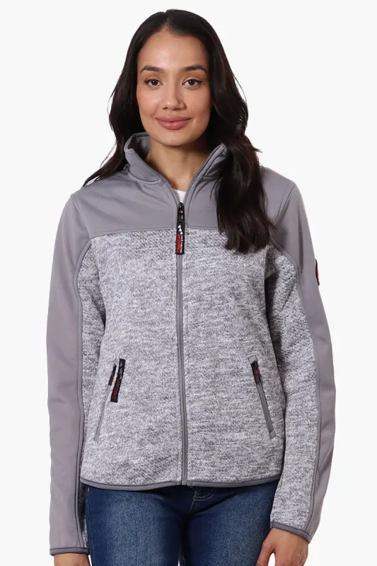 Canada Weather Gear Zip Up Knit Lightweight Jacket - Grey sold by Fairweather