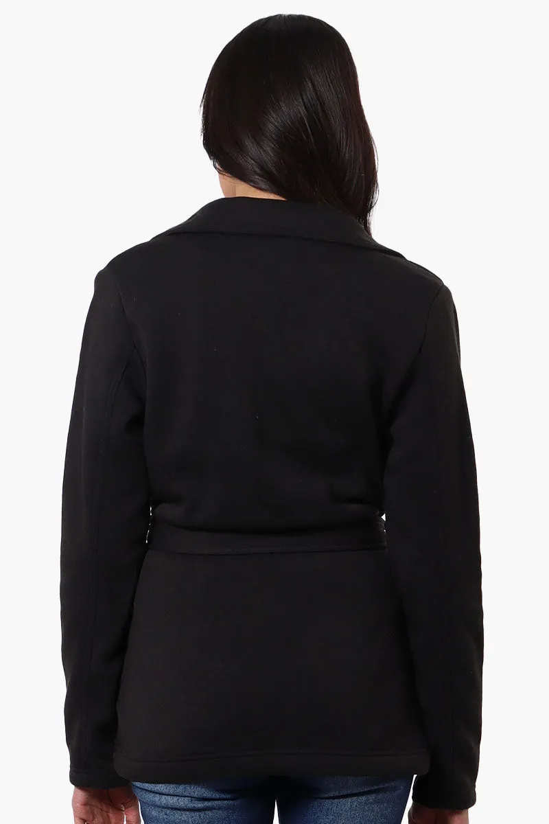 Fahrenheit Belted Double Breasted Lightweight Jacket - Black sold by Fairweather product image thumbnail 3