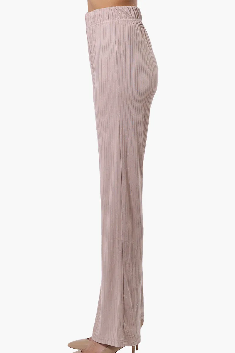 Majora Ribbed Wide Leg Pants - Beige sold by Fairweather product image thumbnail 2