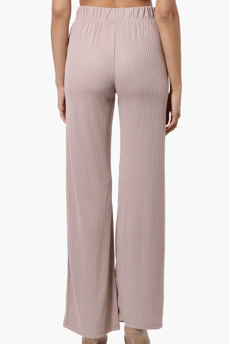 Majora Ribbed Wide Leg Pants - Beige sold by Fairweather product image thumbnail 3