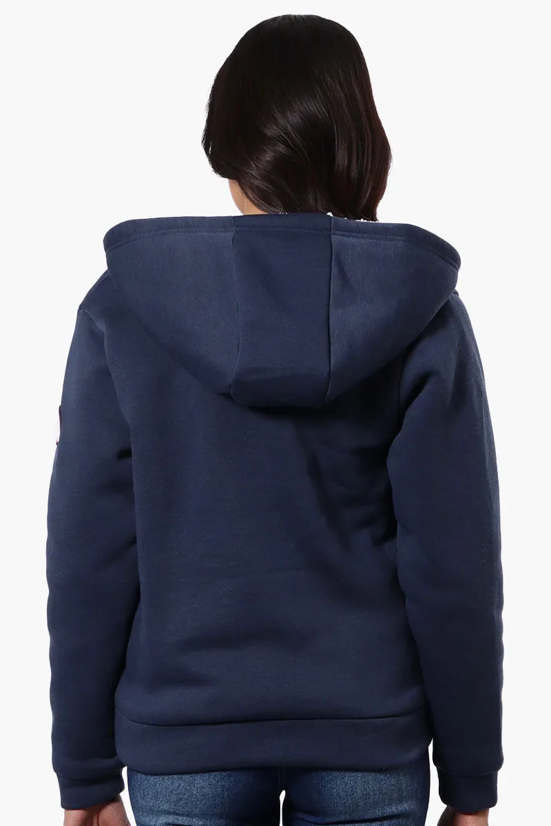 Sherpa Lined Zip Up Lightweight Jacket - Navy sold by Fairweather product image thumbnail 3