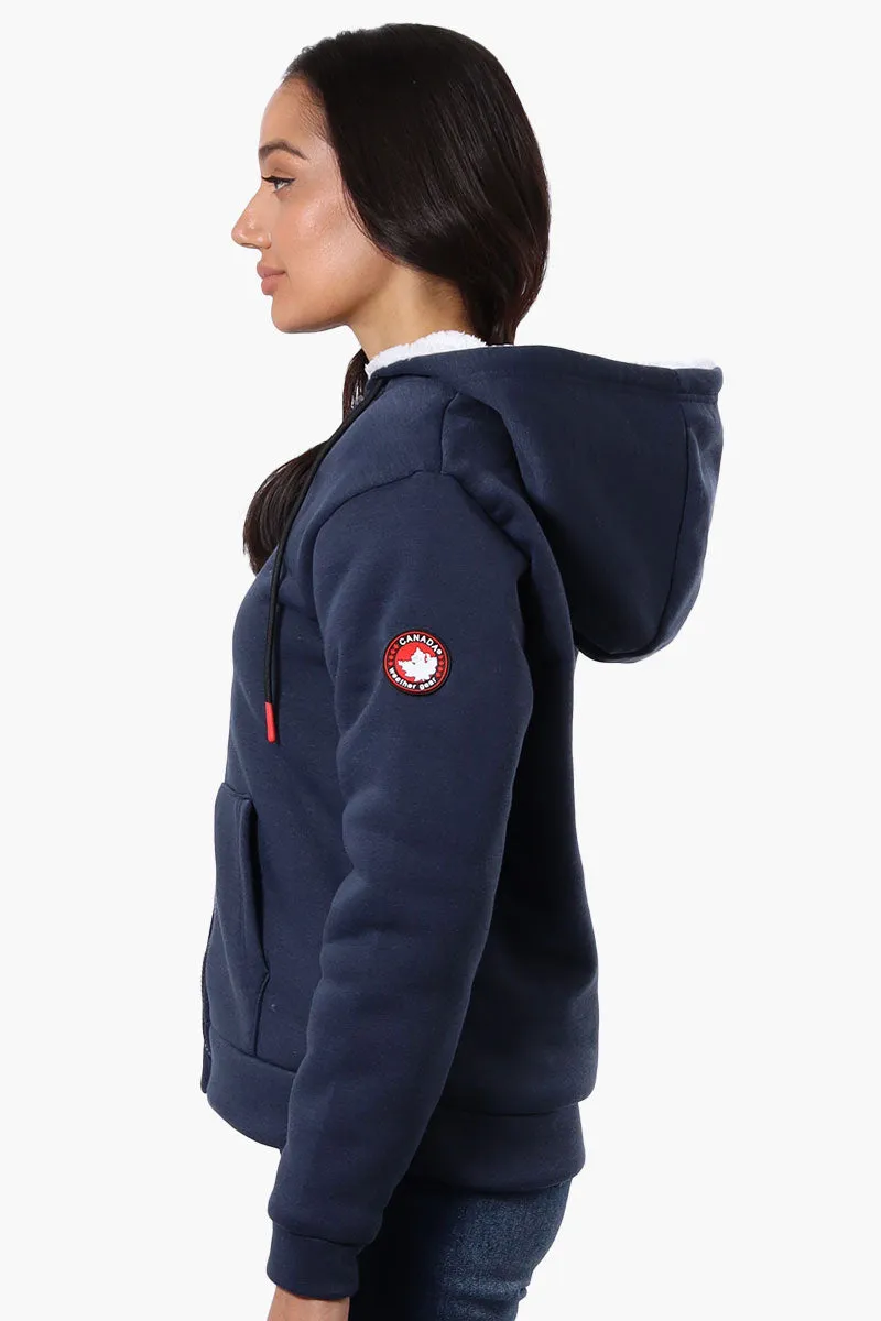 Sherpa Lined Zip Up Lightweight Jacket - Navy sold by Fairweather product image thumbnail 2