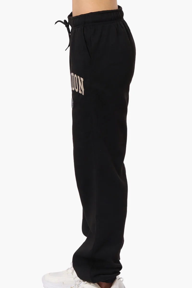 Fahrenheit London Print Fleece Joggers - Black sold by Fairweather product image thumbnail 2