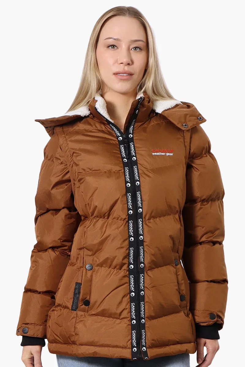 Canada Weather Gear Zip Off Sleeve Parka Jacket - Brown sold by Fairweather
