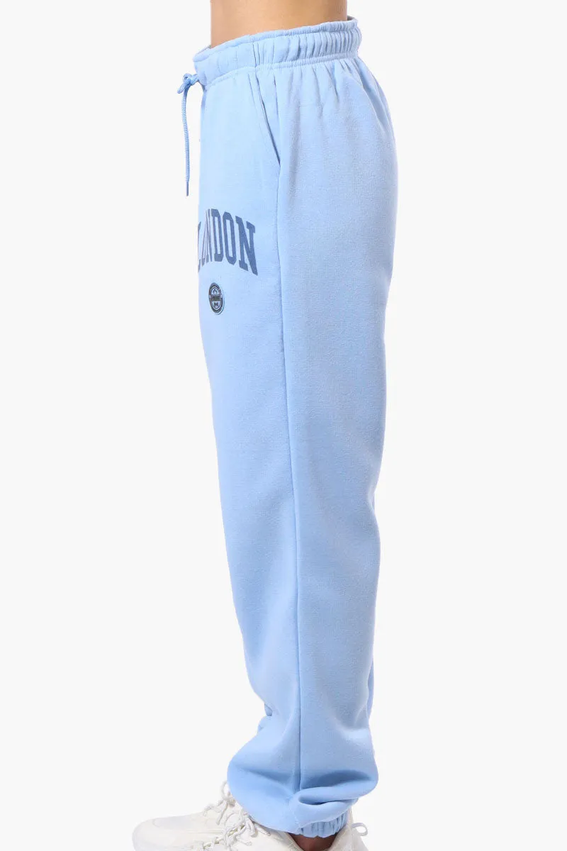 Fahrenheit London Print Fleece Joggers - Blue sold by Fairweather product image thumbnail 2