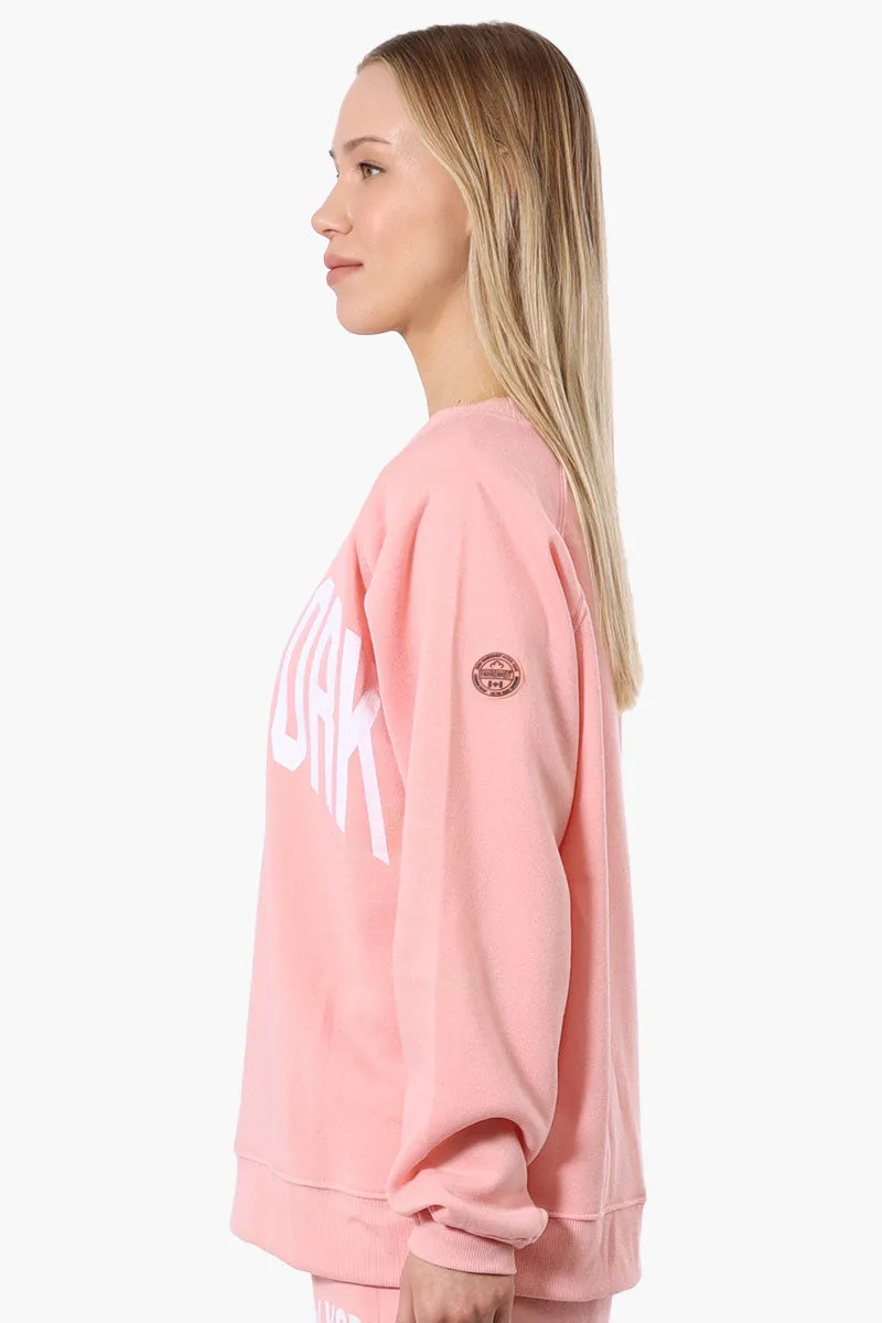 London Print Fleece Crewneck Sweatshirt - Pink sold by Fairweather product image thumbnail 2