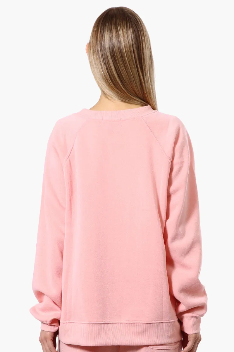 London Print Fleece Crewneck Sweatshirt - Pink sold by Fairweather product image thumbnail 3