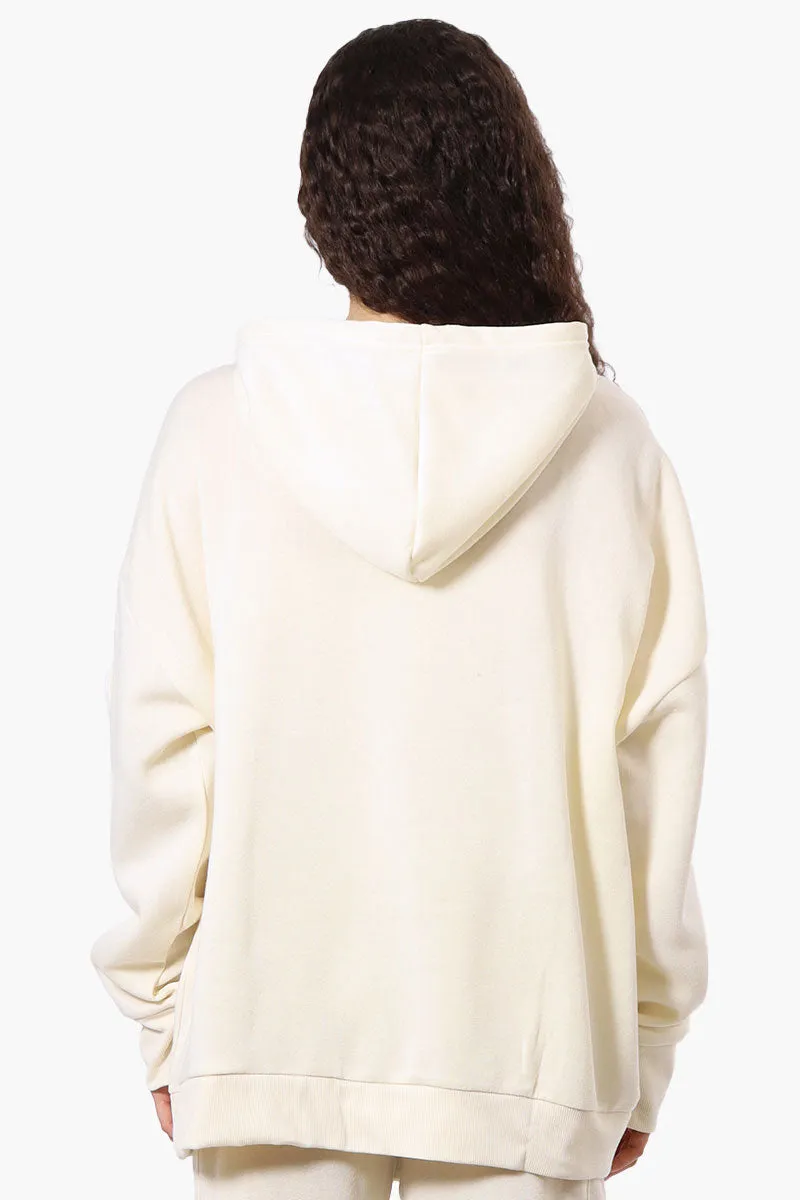 Fahrenheit Oversized Brooklyn Print Hoodie - Cream sold by Fairweather product image thumbnail 3