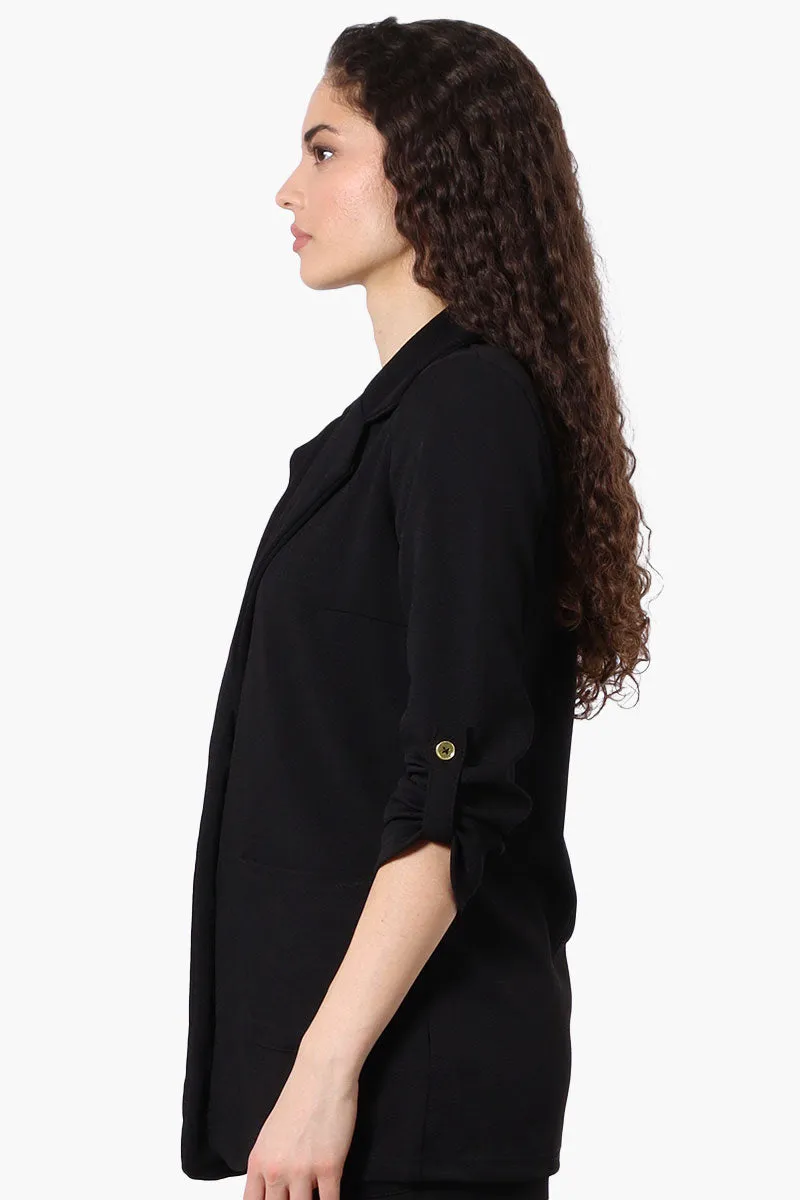 Majora Roll Up Sleeve Two Button Blazer - Black sold by Fairweather product image thumbnail 2