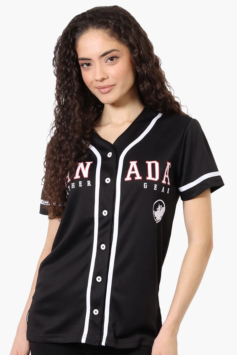 Canada Weather Gear Chest Logo Baseball Tee - Black sold by Fairweather