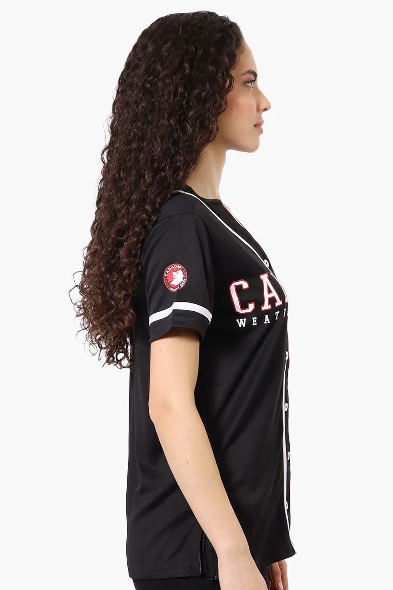 Canada Weather Gear Chest Logo Baseball Tee - Black sold by Fairweather product image thumbnail 2