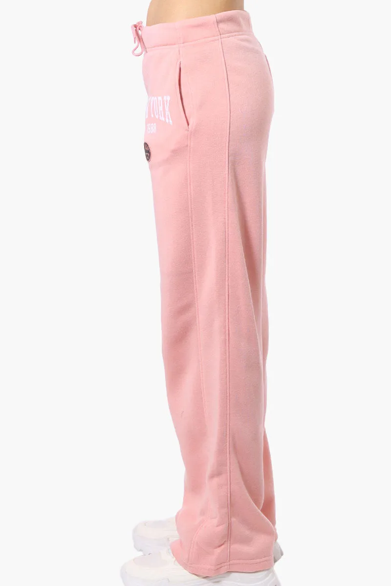Fahrenheit New York Print Fleece Sweatpants - Pink sold by Fairweather product image thumbnail 2