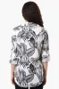 Beechers Brook Leaf Pattern Roll Up Sleeve Blouse - White sold by Fairweather