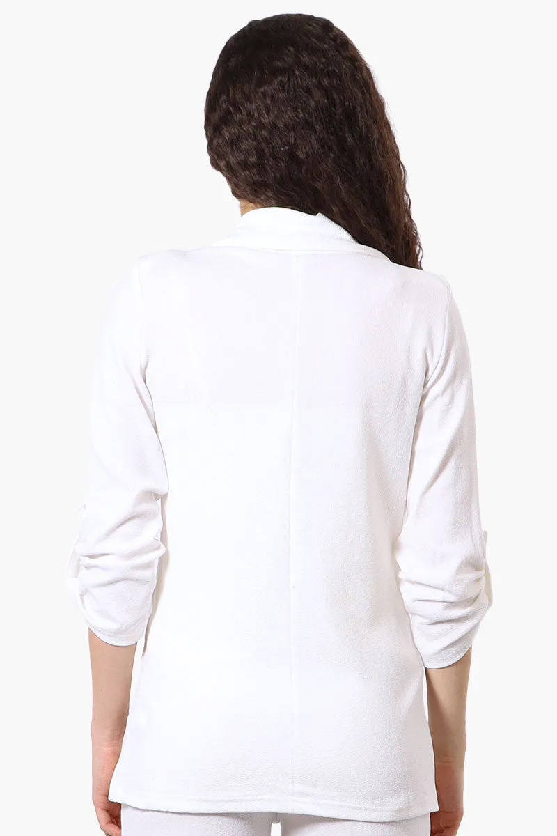 Majora Roll Up Sleeve Two Button Blazer - White sold by Fairweather product image thumbnail 3