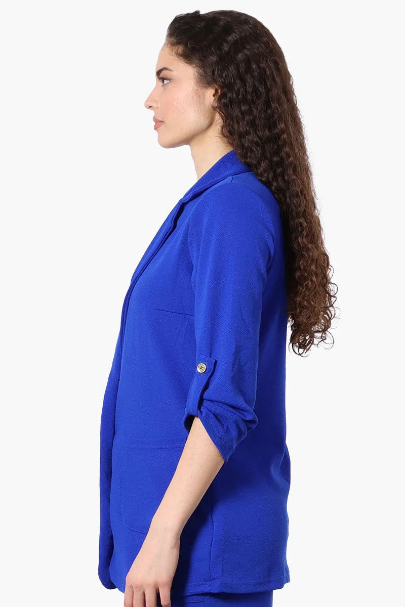 Majora Roll Up Sleeve Two Button Blazer - Blue sold by Fairweather product image thumbnail 2
