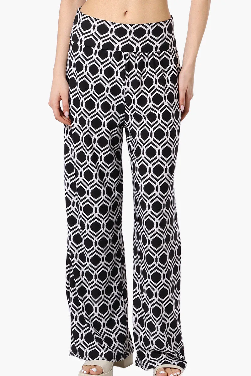 International INC Company Patterned Palazzo Pants - Black sold by Fairweather