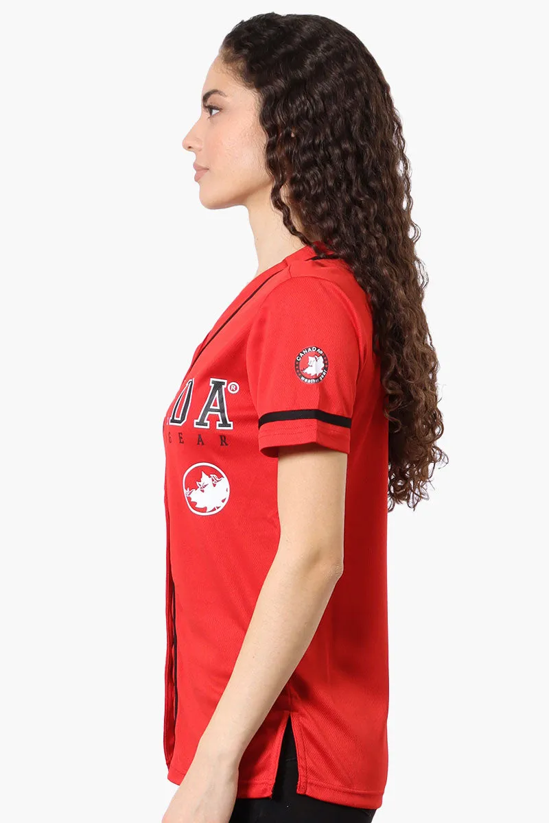 Canada Weather Gear Chest Logo Baseball Tee - Red sold by Fairweather product image thumbnail 2