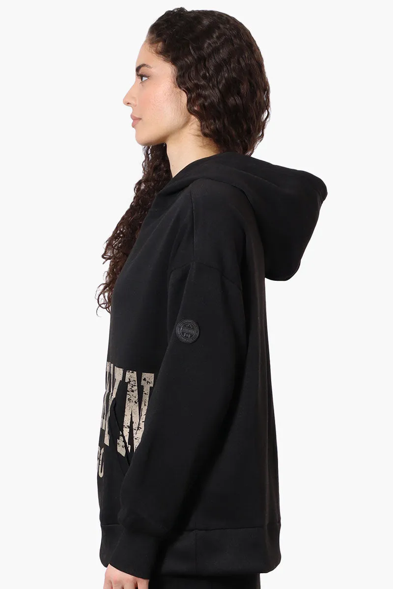 Fahrenheit Oversized Brooklyn Print Hoodie - Black sold by Fairweather product image thumbnail 2