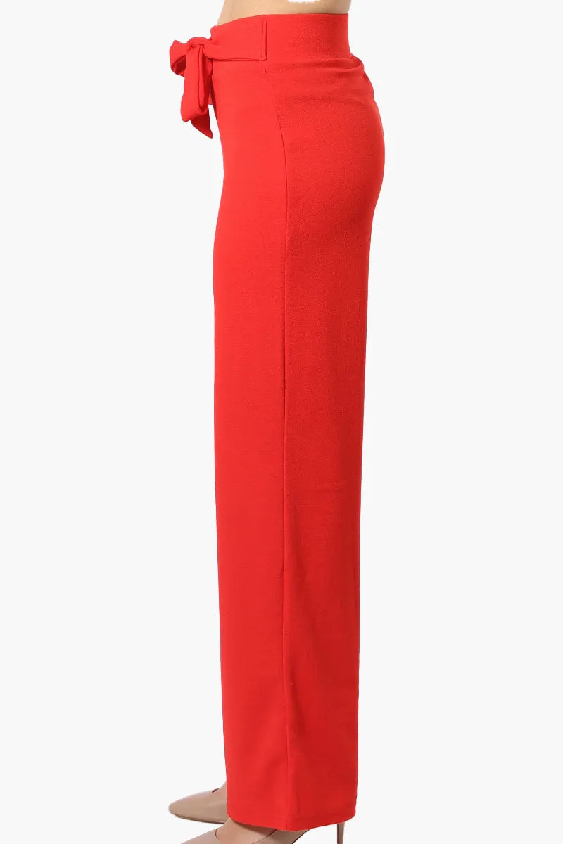 Majora Solid Belted Pants - Red sold by Fairweather product image thumbnail 2