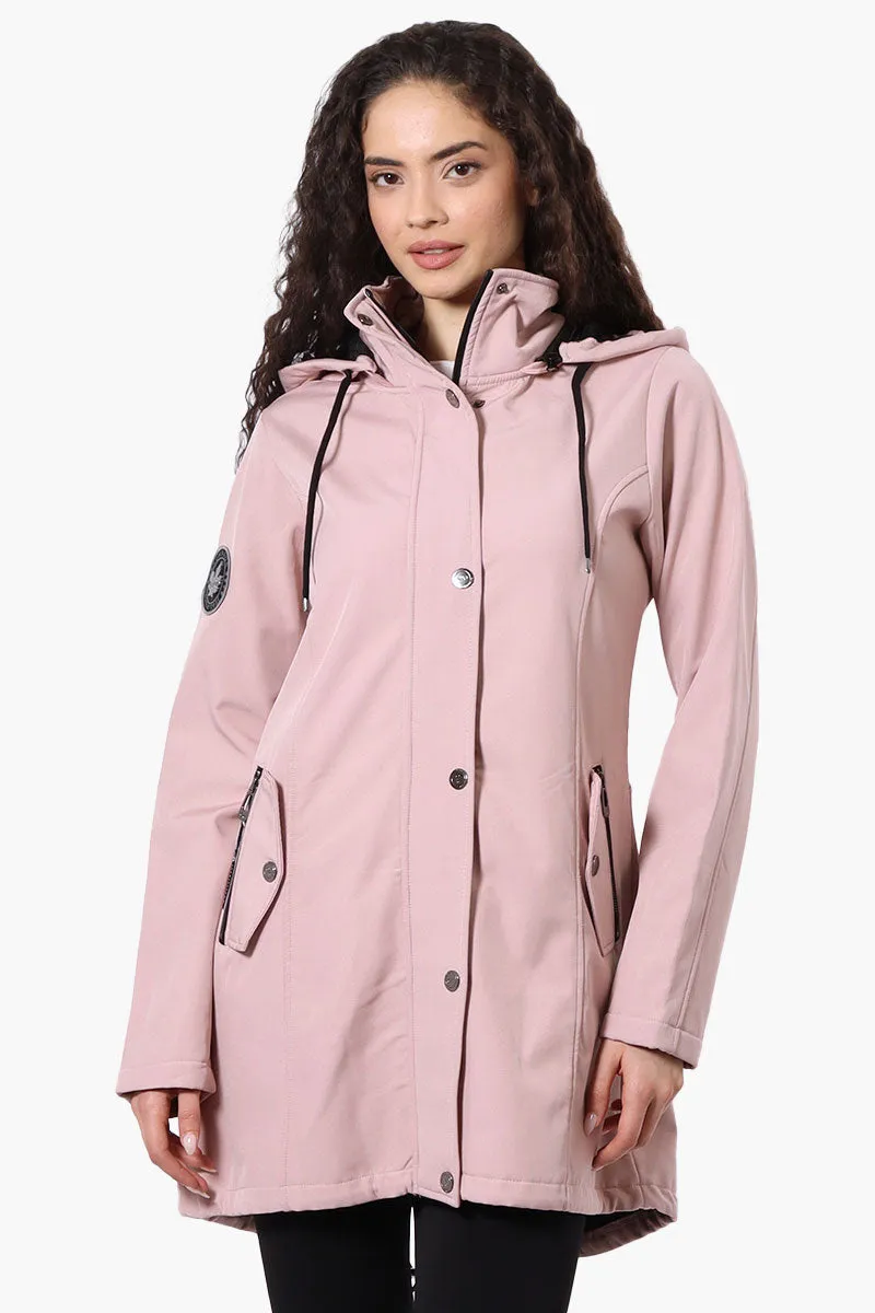 Canada Weather Gear Hooded Soft Shell Lightweight Jacket - Pink sold by Fairweather