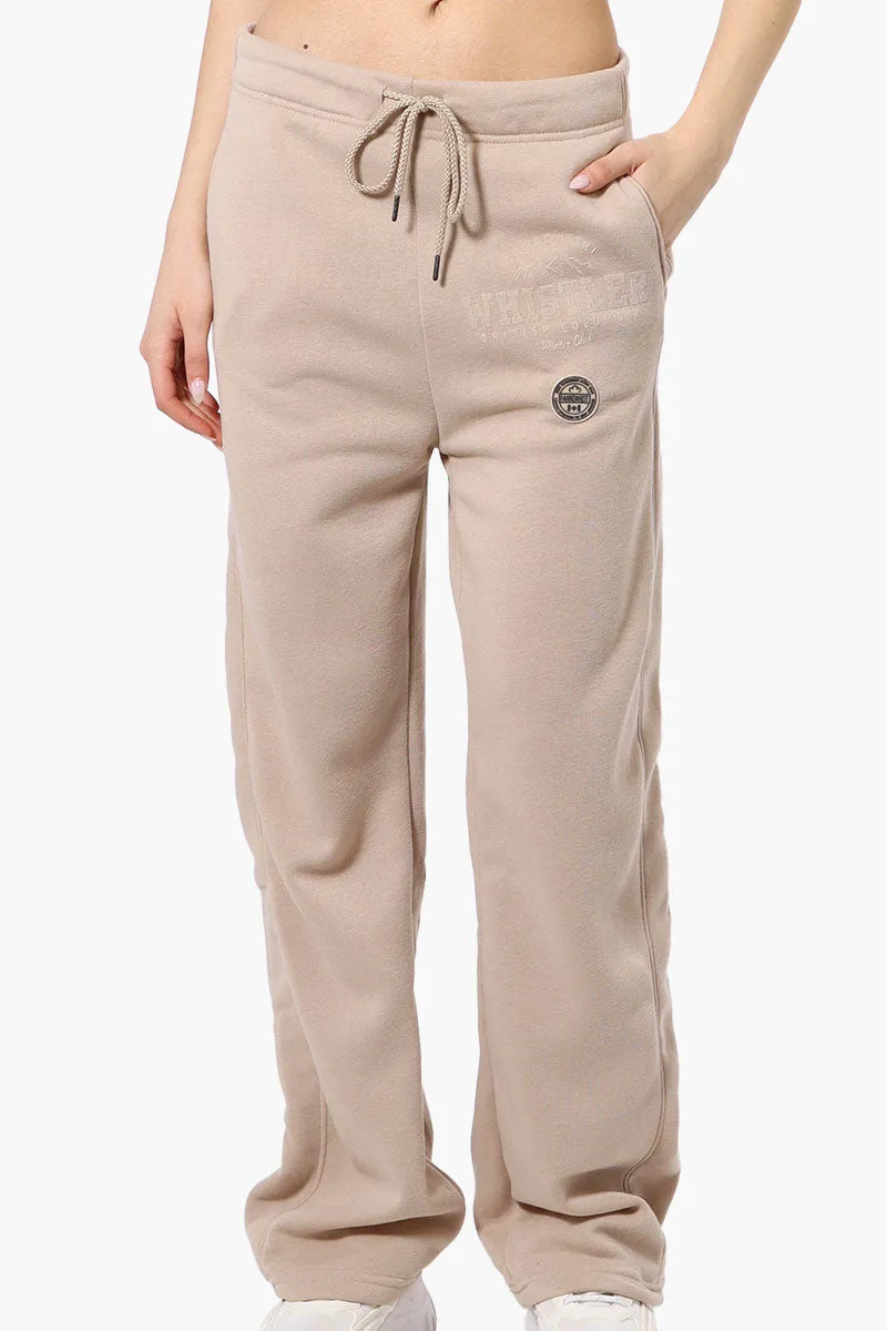 Fahrenheit Whistler Print Fleece Sweatpants - Beige sold by Fairweather