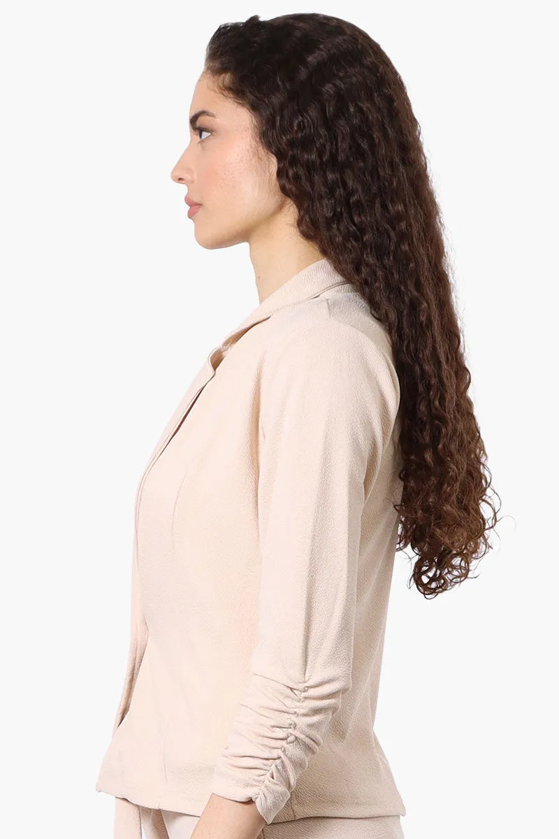 Majora Cinched Sleeve Single Button Blazer - Cream sold by Fairweather product image thumbnail 2