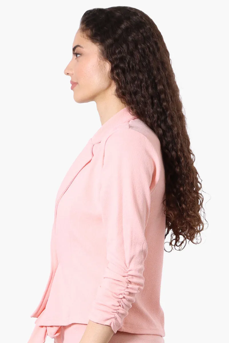 Majora Cinched Sleeve Single Button Blazer - Pink sold by Fairweather product image thumbnail 2