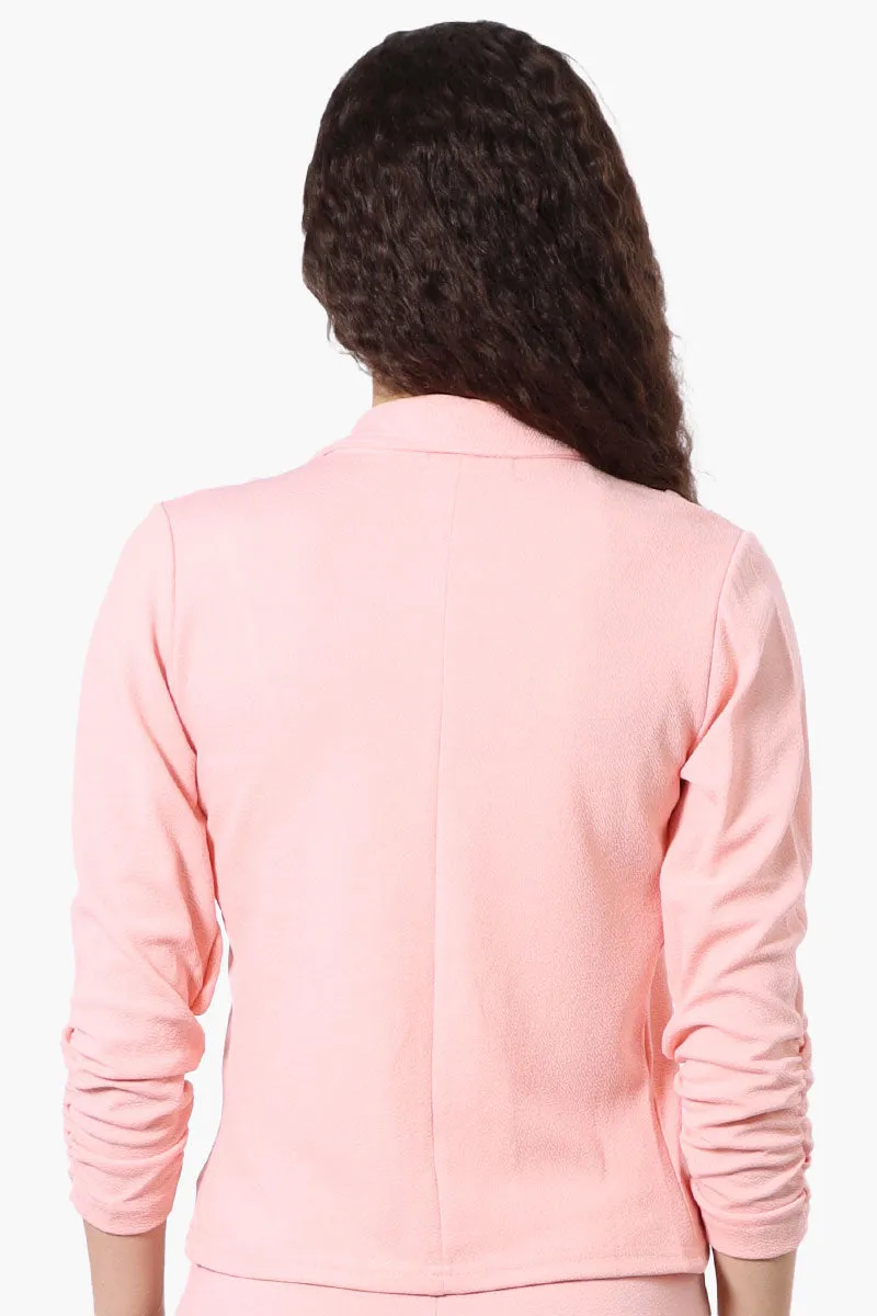 Majora Cinched Sleeve Single Button Blazer - Pink sold by Fairweather product image thumbnail 3