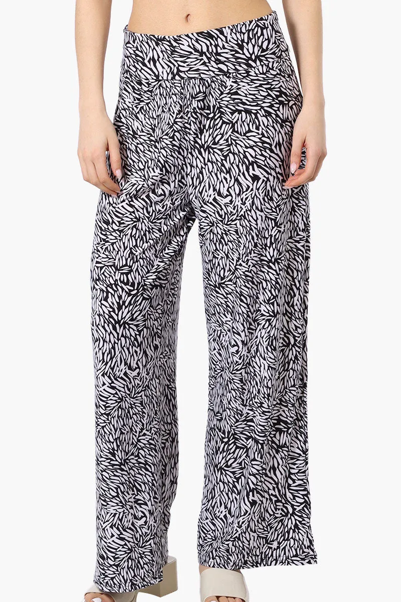 International INC Company Patterned Palazzo Pants - Black sold by Fairweather