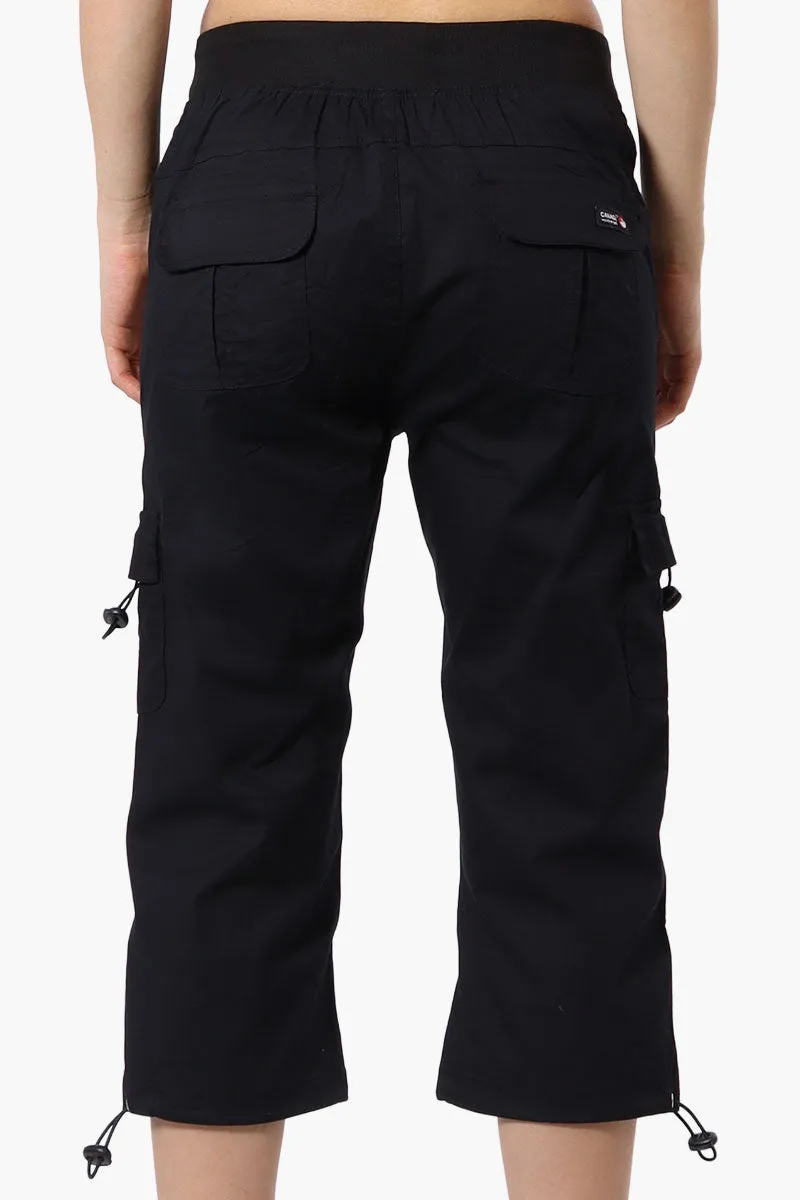 Canada Weather Gear Bungee Waist Cargo Capris - Black sold by Fairweather product image thumbnail 3