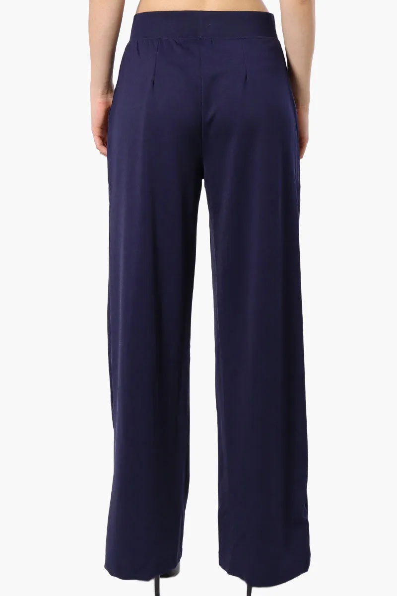 Costa Blanca Pleated Wide Leg Pants - Navy sold by Fairweather product image thumbnail 3