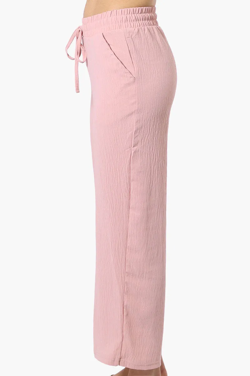 Urbanology Tie Waist Culotte Pants - Pink sold by Fairweather product image thumbnail 2