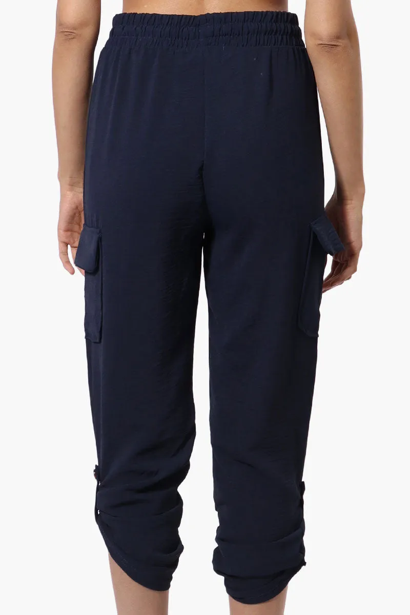Urbanology Tie Waist Cargo Pocket Pants - Navy sold by Fairweather product image thumbnail 3