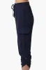 Urbanology Tie Waist Cargo Pocket Pants - Navy sold by Fairweather