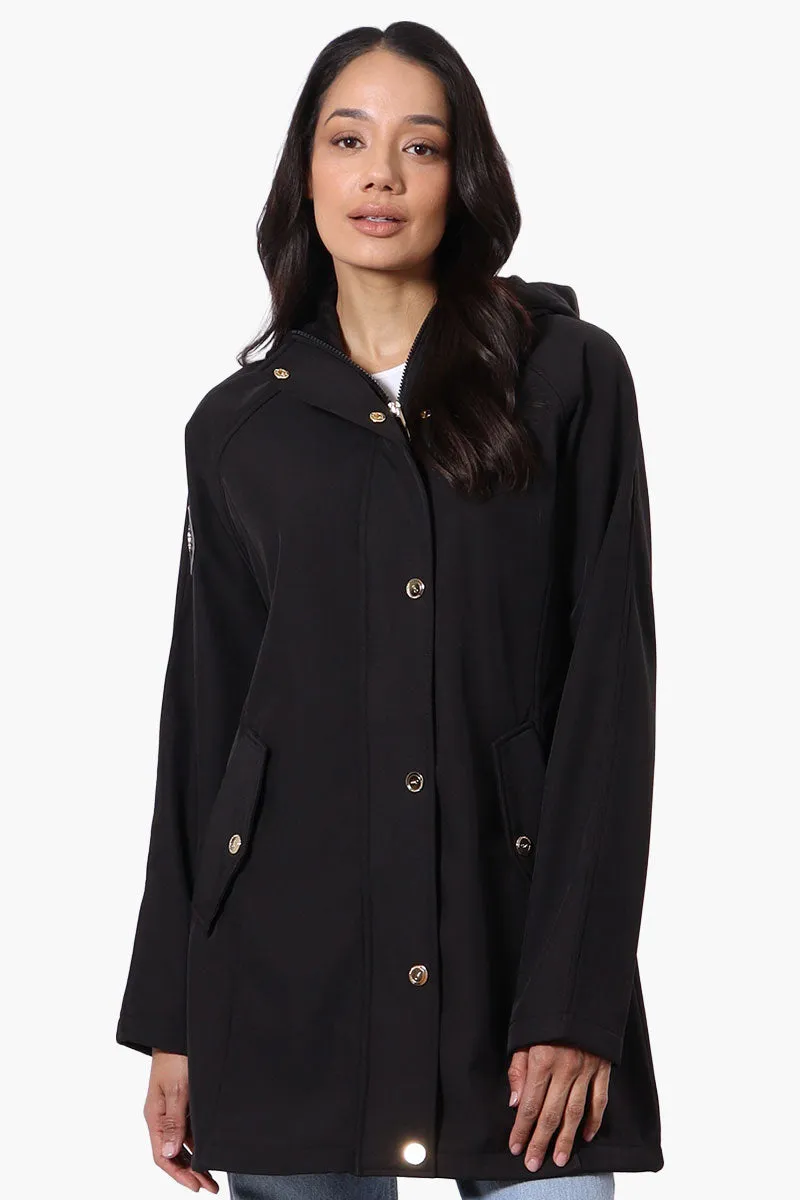 Canada Weather Gear Soft Shell Hooded Lightweight Jacket - Black sold by Fairweather