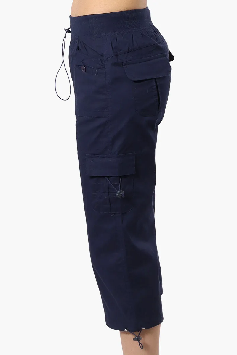 Canada Weather Gear Bungee Waist Cargo Capris - Navy sold by Fairweather product image thumbnail 2