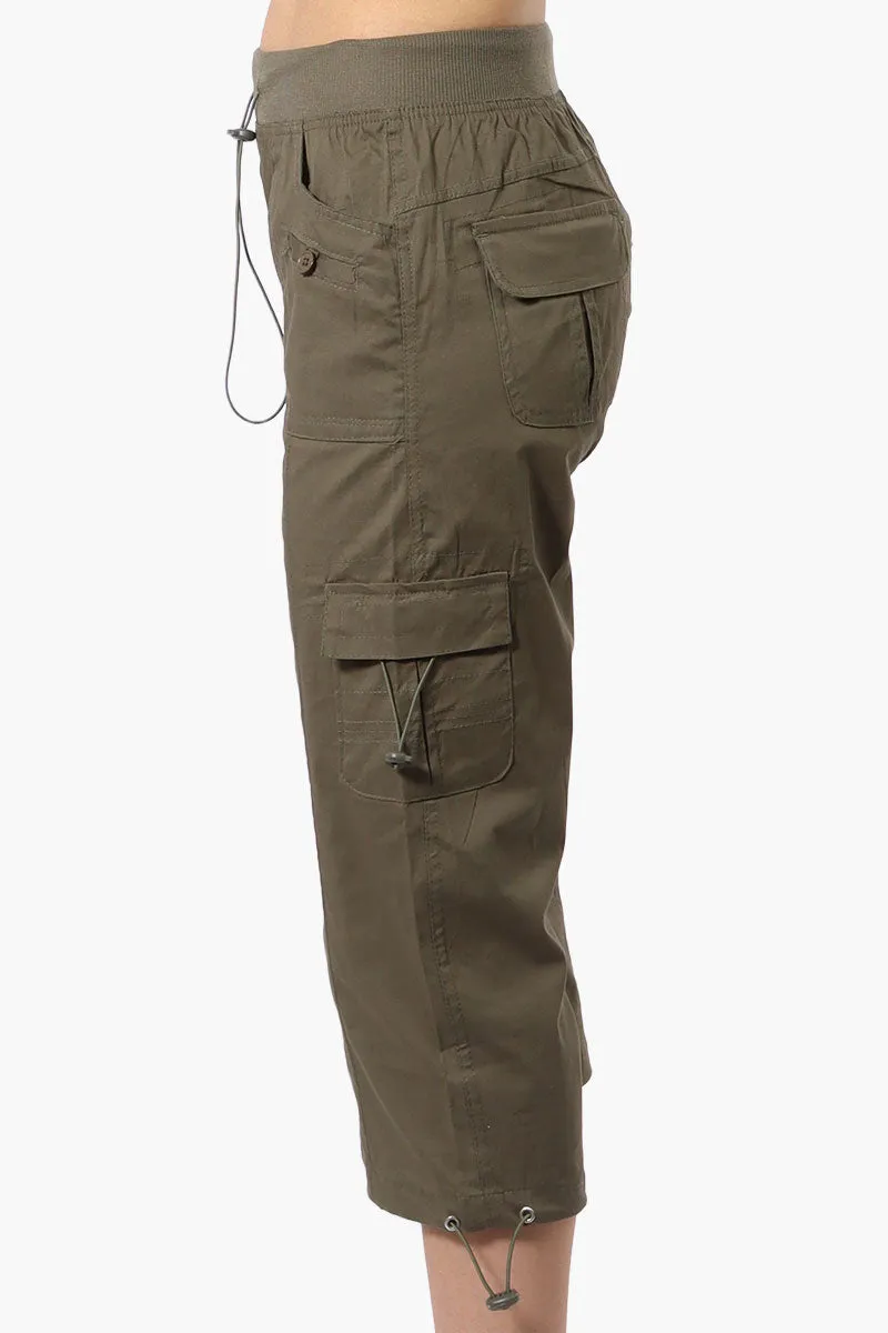 Canada Weather Gear Bungee Waist Cargo Capris - Olive sold by Fairweather product image thumbnail 2