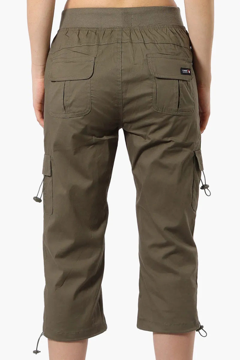 Canada Weather Gear Bungee Waist Cargo Capris - Olive sold by Fairweather product image thumbnail 3