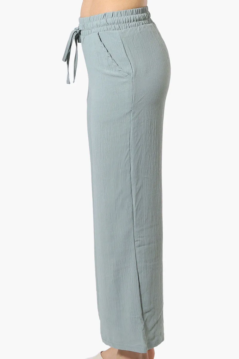 Urbanology Tie Waist Culotte Pants - Mint sold by Fairweather product image thumbnail 2