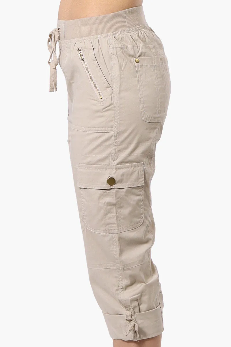 Canada Weather Gear Tie Waist Cargo Capris - Beige sold by Fairweather product image thumbnail 2