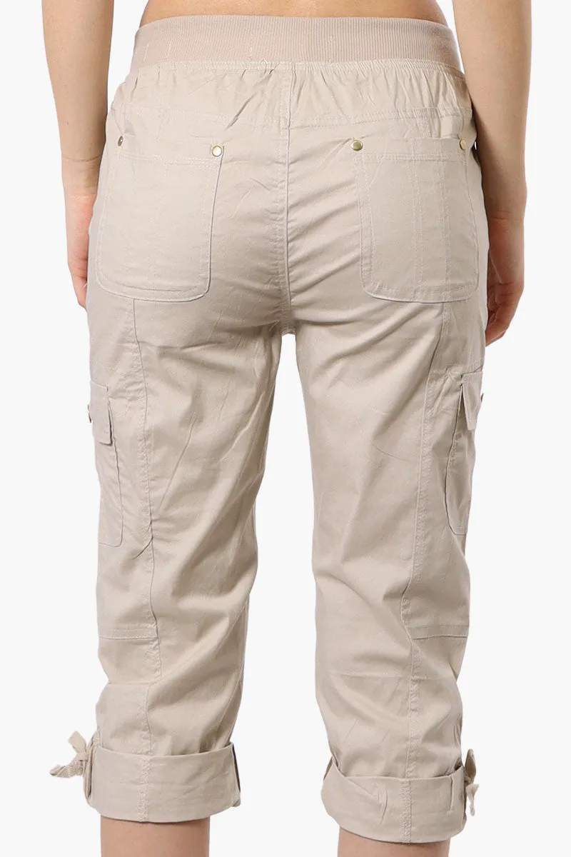 Canada Weather Gear Tie Waist Cargo Capris - Beige sold by Fairweather product image thumbnail 3