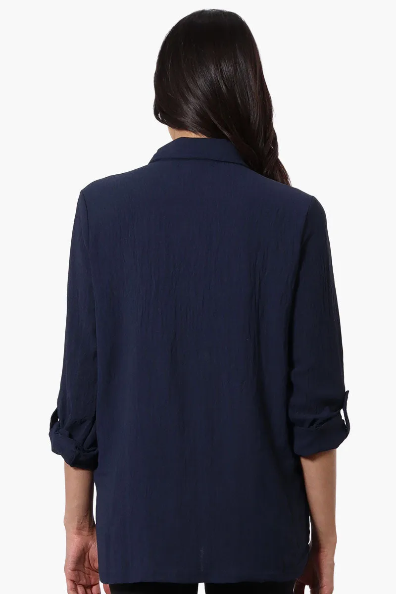 International INC Company Button Down Roll Up Sleeve Shirt - Navy sold by Fairweather product image thumbnail 3