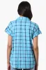 Urbanology Plaid Button Down Short Sleeve Shirt - Blue sold by Fairweather