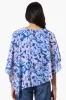 Limite Floral Cold Shoulder Poncho Blouse - Blue sold by Fairweather