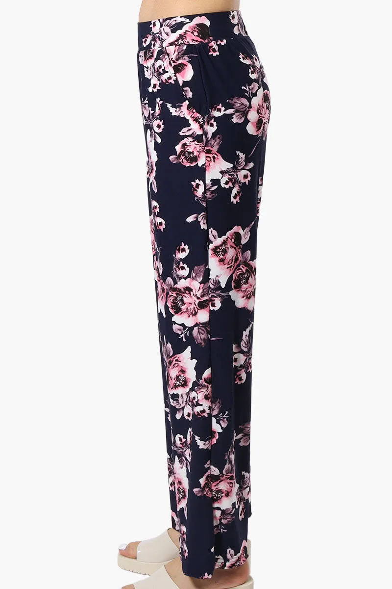 International INC Company Floral Wide Leg Pants - Navy sold by Fairweather product image thumbnail 2