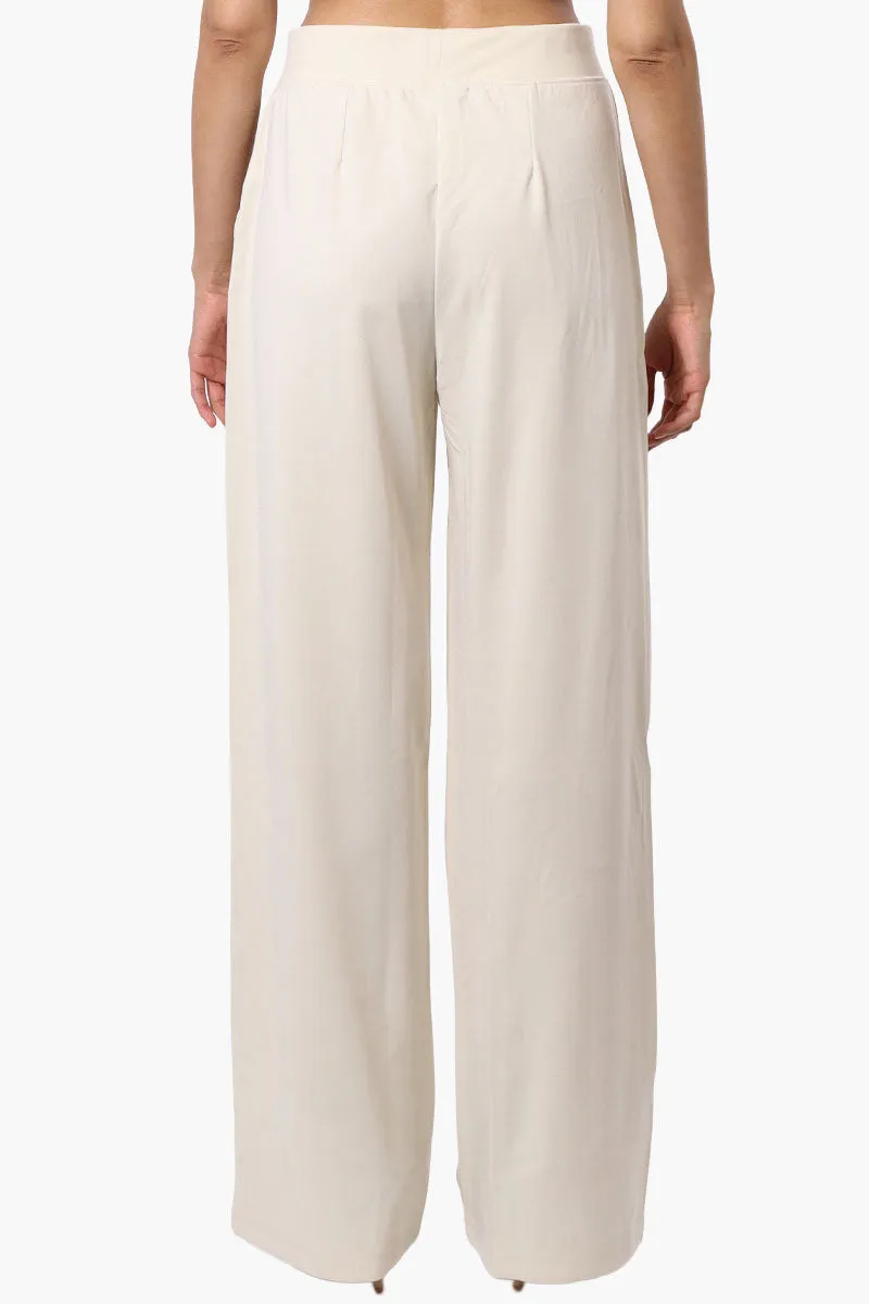 Costa Blanca Pleated Wide Leg Pants - Cream sold by Fairweather product image thumbnail 3